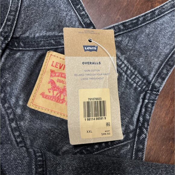 Levis Mens Workwear Overalls Dark Wash Black Size XXL NWT - Picture 10 of 10